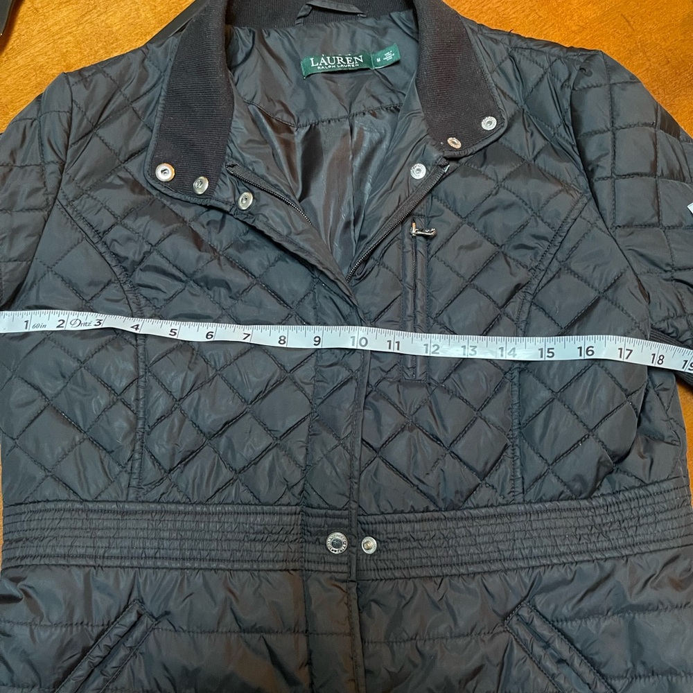 Ralph Lauren Womens Quilted Coat Jacket Black Size Medium - Picture 9 of 11